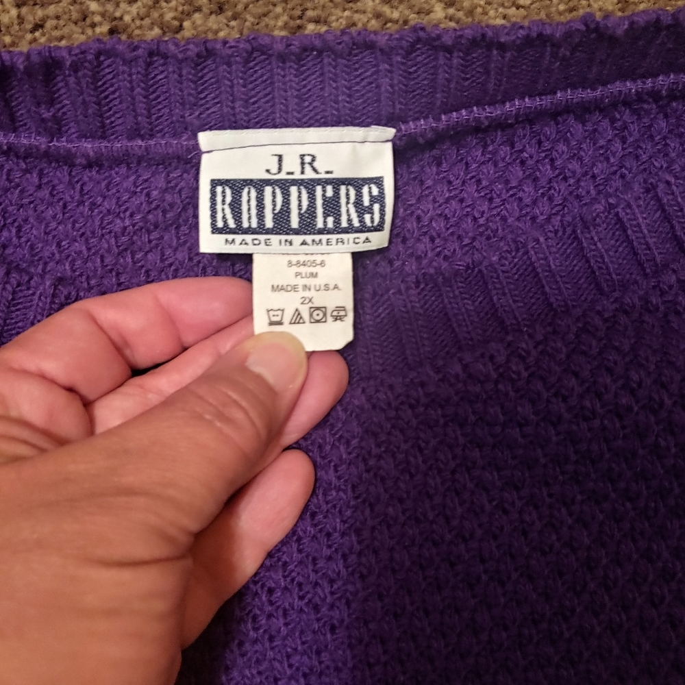 2X Purple/Plum Sweater by J.R. Rapper